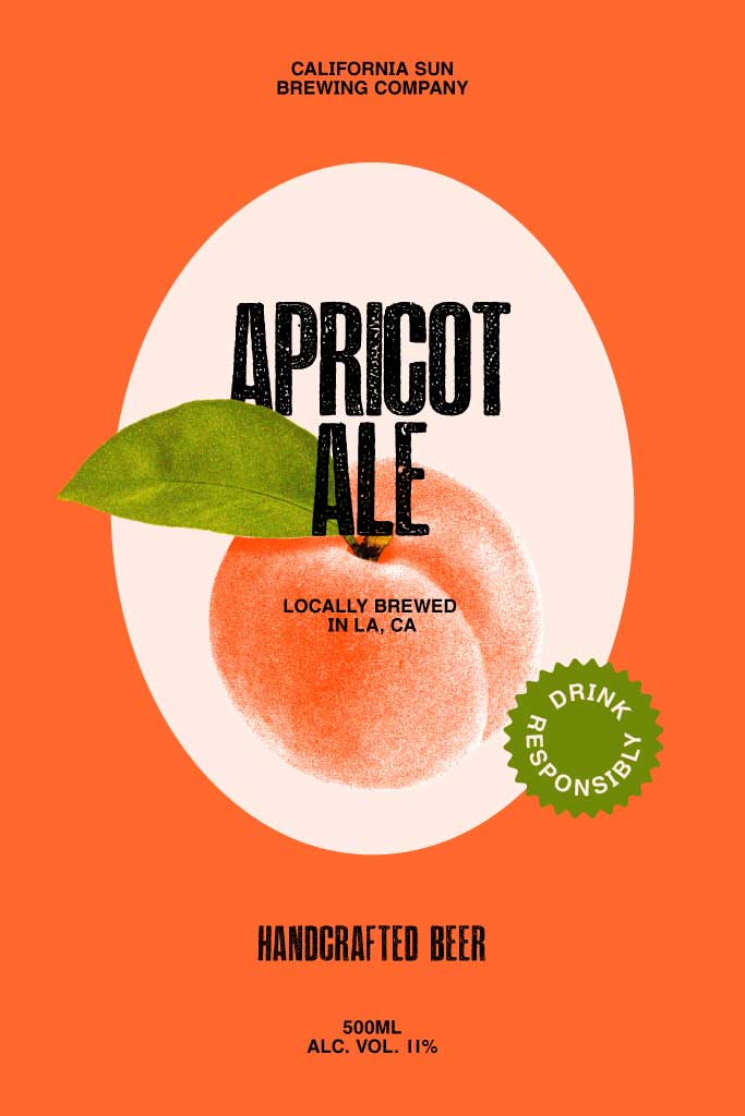 Sunny Orange Apricot Ale Poster Design