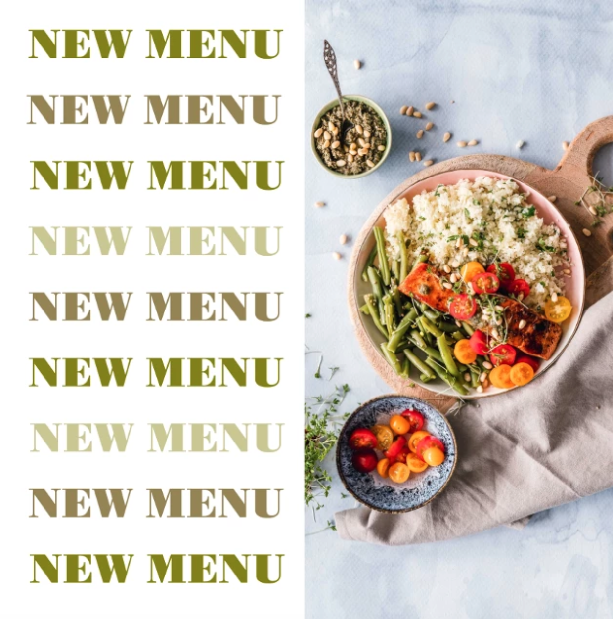 Fresh Cuisine Highlight New Menu Poster