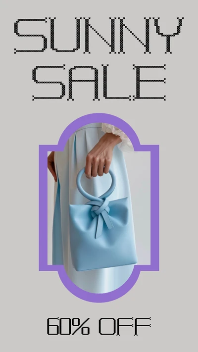 Template Vibrant Blue Sunny Sale Instagram-Story Design