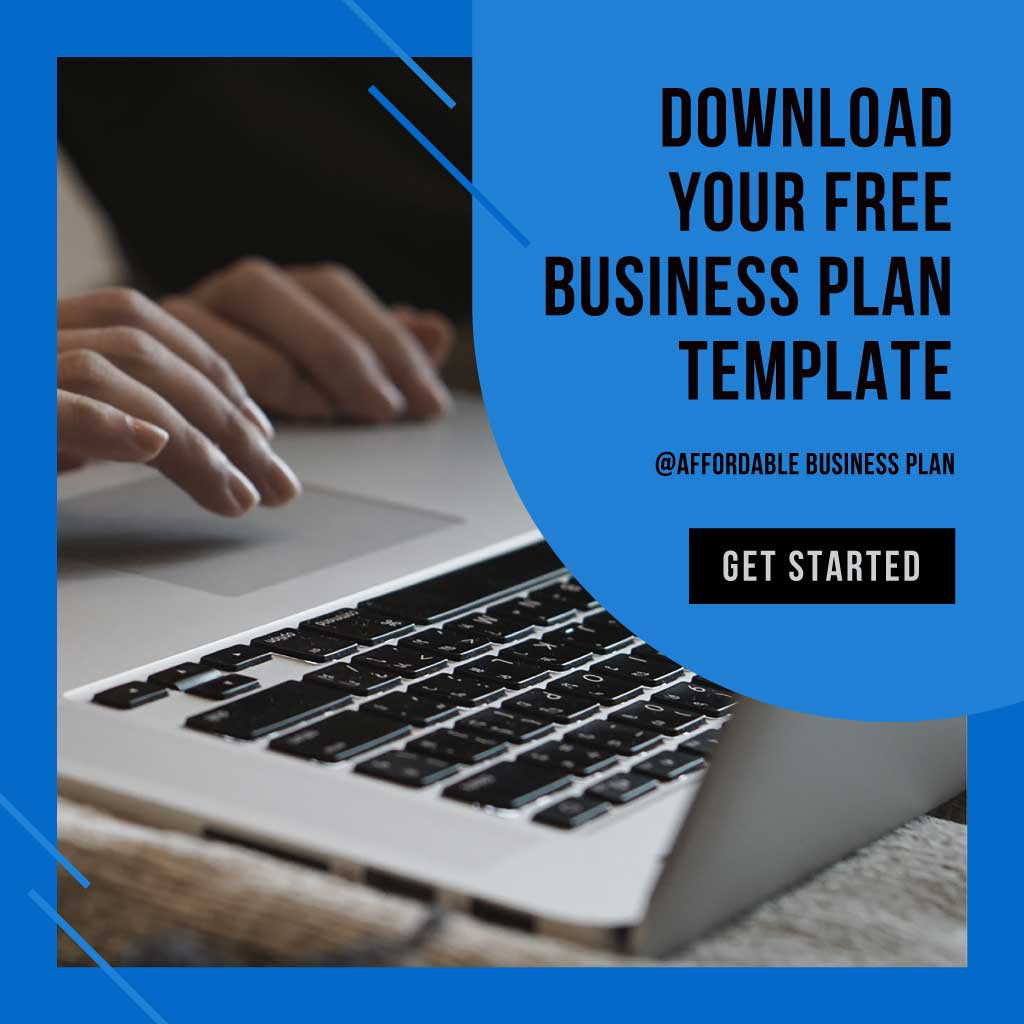 Template Sleek Blue Business Plan Post Template