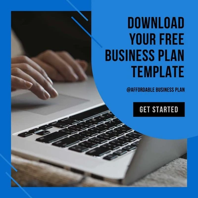 Template Sleek Blue Business Plan Post Template