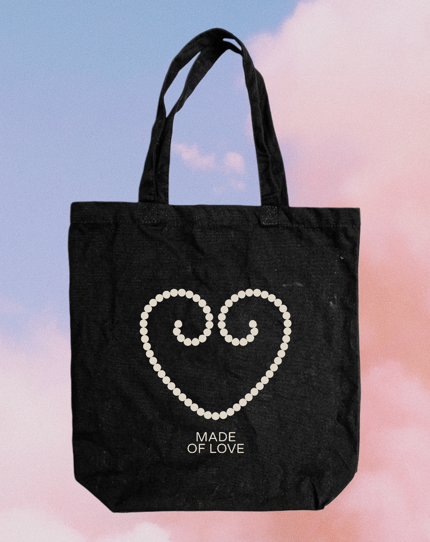 Template Charming Black Tote Bag Design with Love
