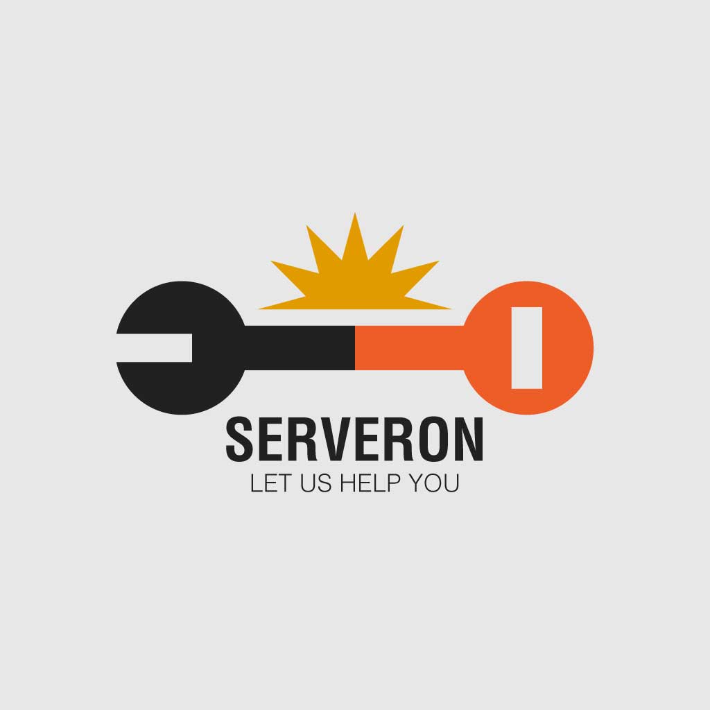 Sleek Serveron Tech Support Logo Design