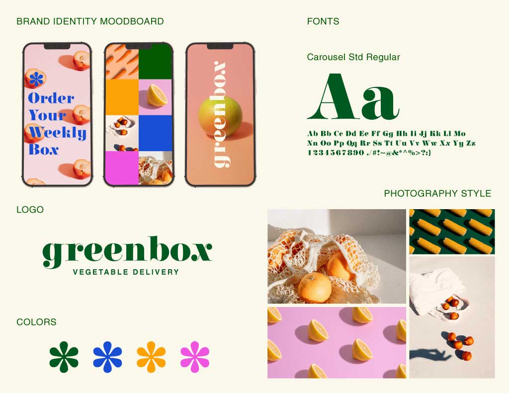 Vibrant Greenbox Brand Identity Poster Design