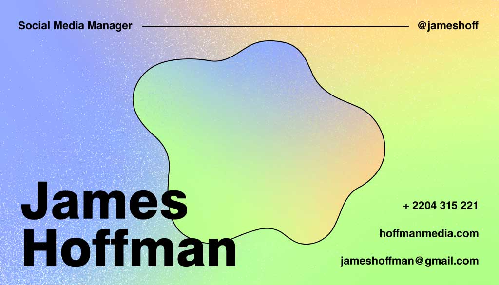 Template Sleek Blue and Yellow Business Card Template