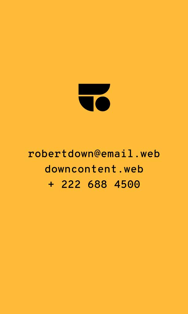 Minimalist Mustard Business Card Template