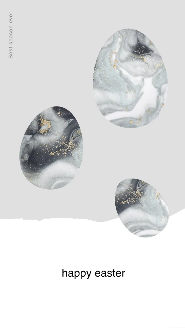 Template Elegant Marble Easter Egg Poster Design