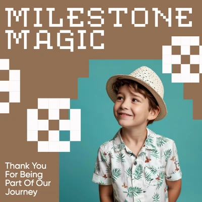 Template Brown Instagram-Square Post Celebrating Milestone Magic