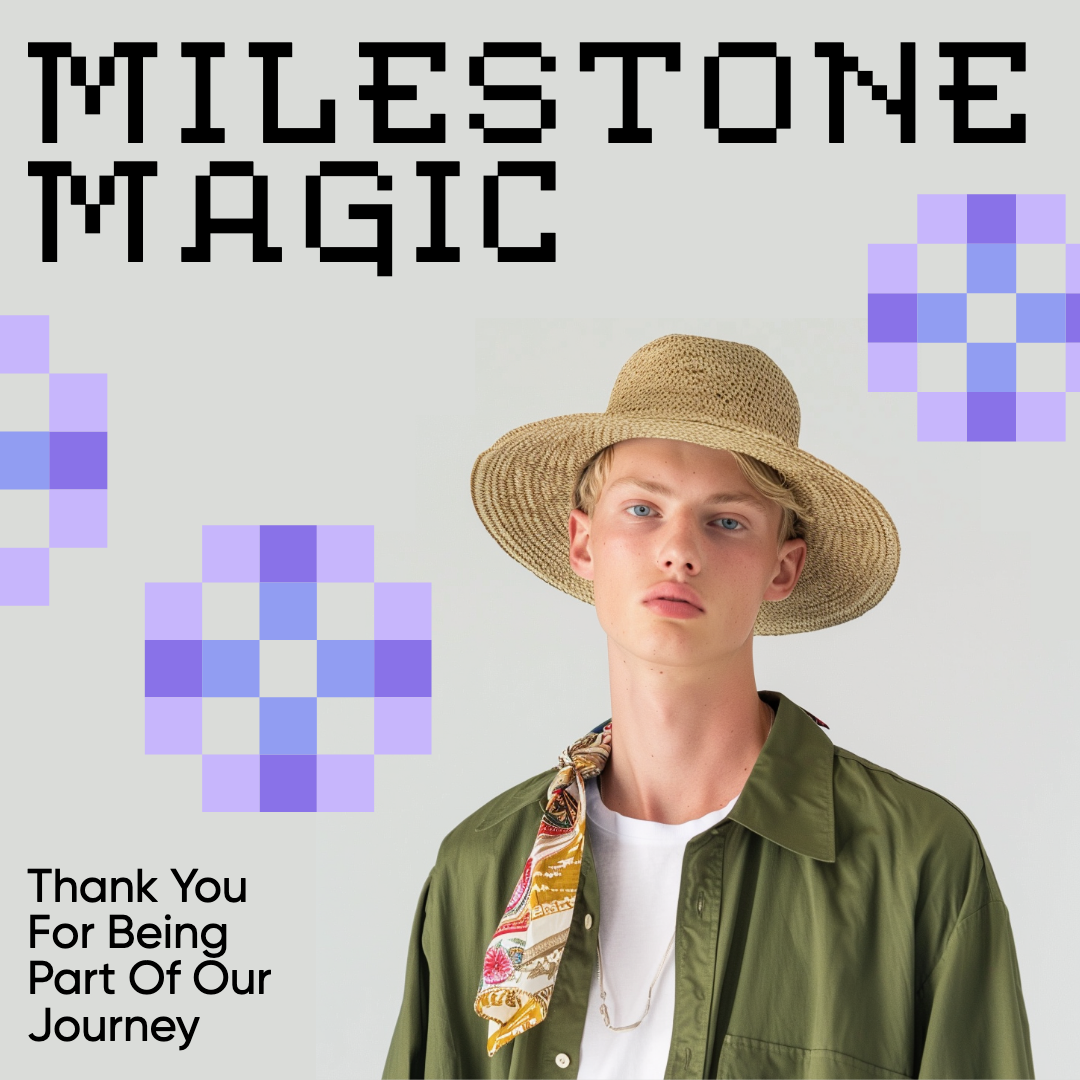 Milestone Magic Instagram-Square Post in Purple