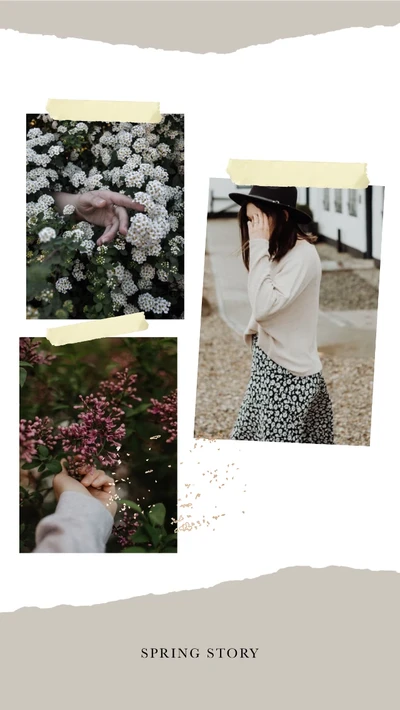 Template Blooming Spring Story Social Media Post