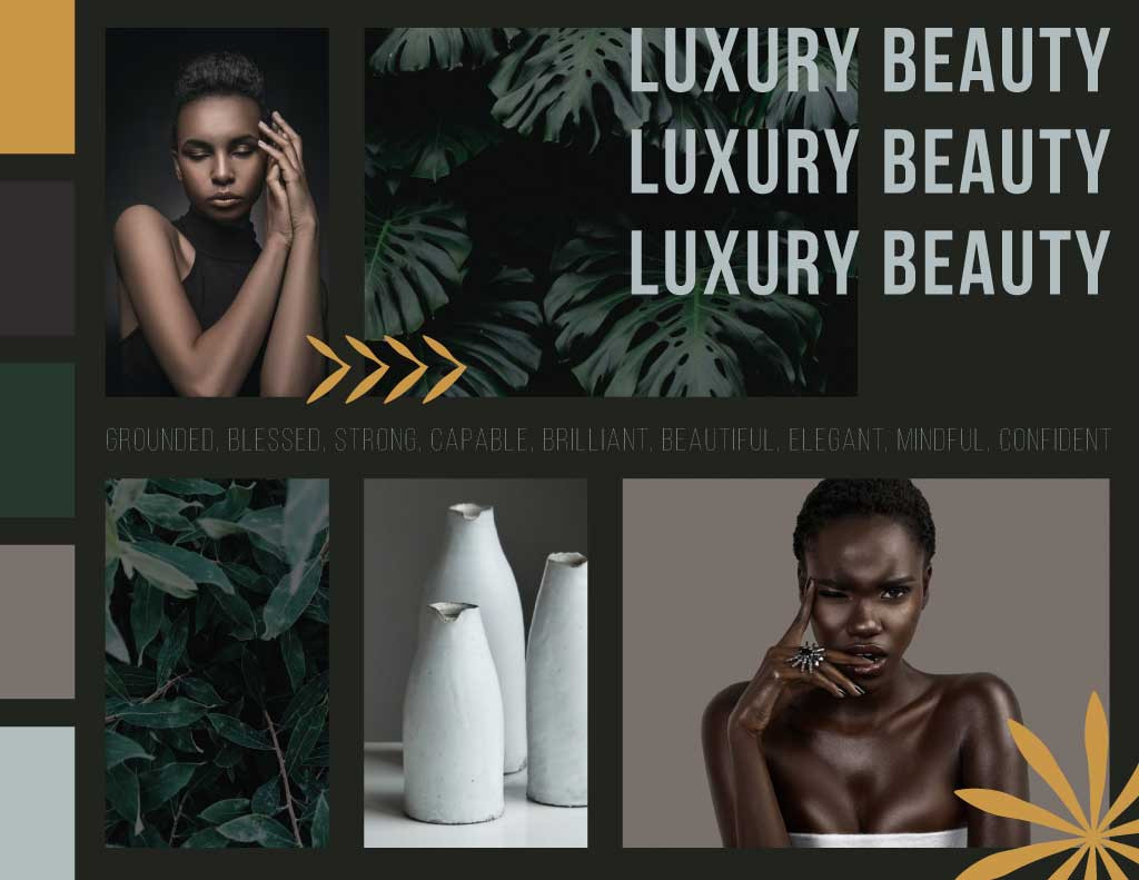 Template Elegant Black and Gold Beauty Poster Design