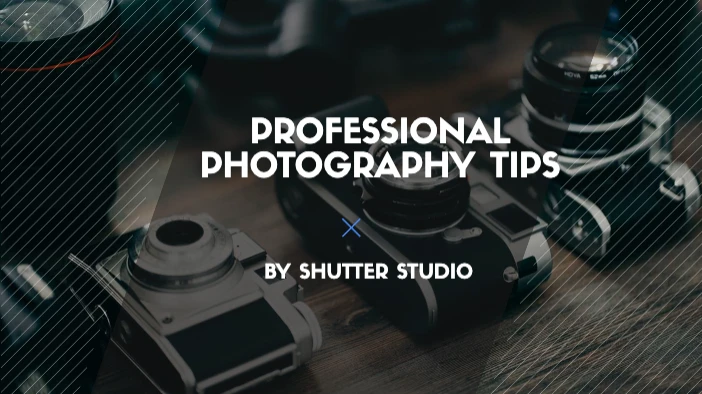 Template Sleek Black Photography Tips Poster Design