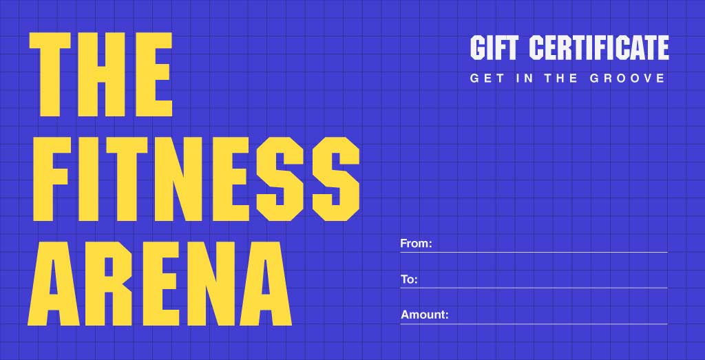 Blue and Yellow Fitness Gift Voucher Design