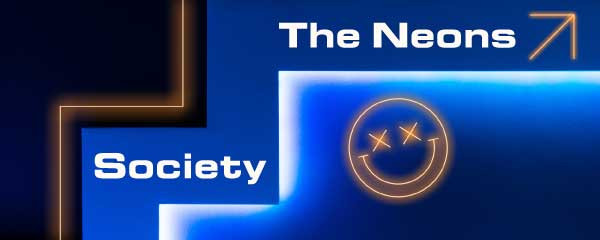 Template Electric Blue Neon Event Poster Design