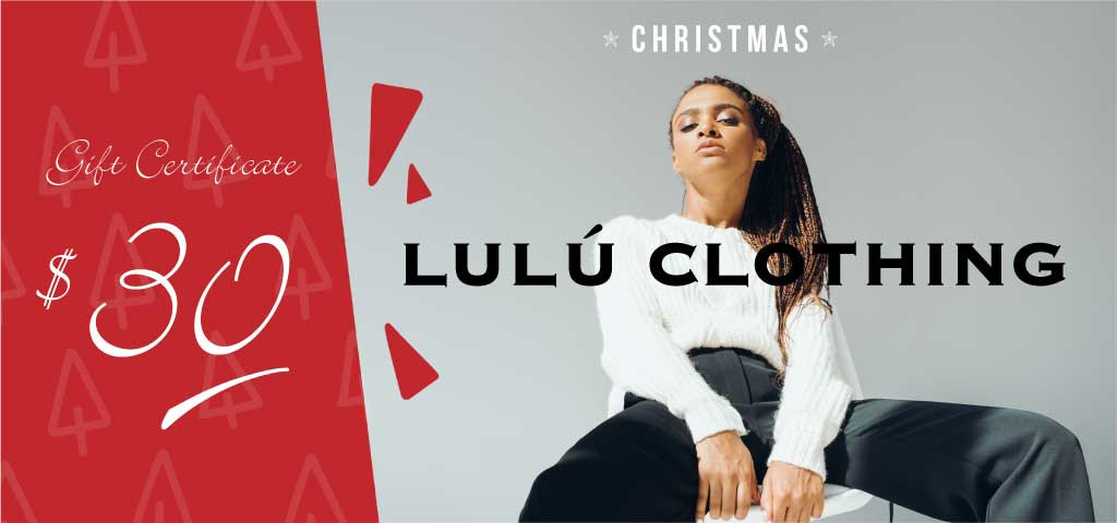 Template Chic Red and Gray Christmas Voucher Template