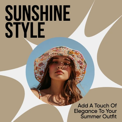 Template Sunshine Style Instagram-Square in Elegant Beige