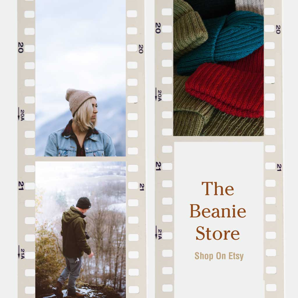 Cozy Winter Beanies Etsy Shop Poster