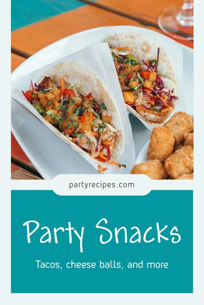 Template Savory Bites Teal Poster for Delicious Gatherings