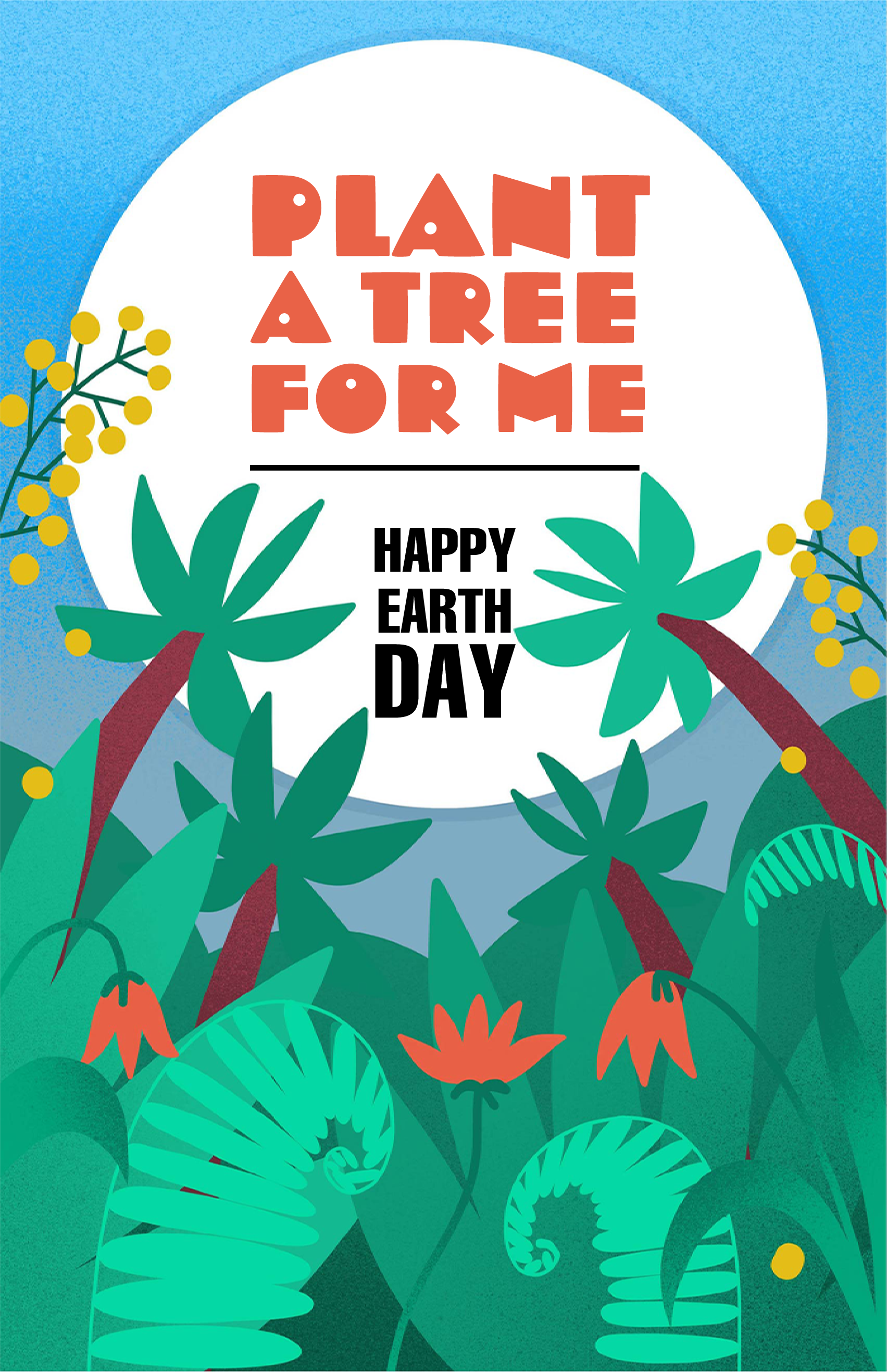 Green Earth Day Celebration Poster Template