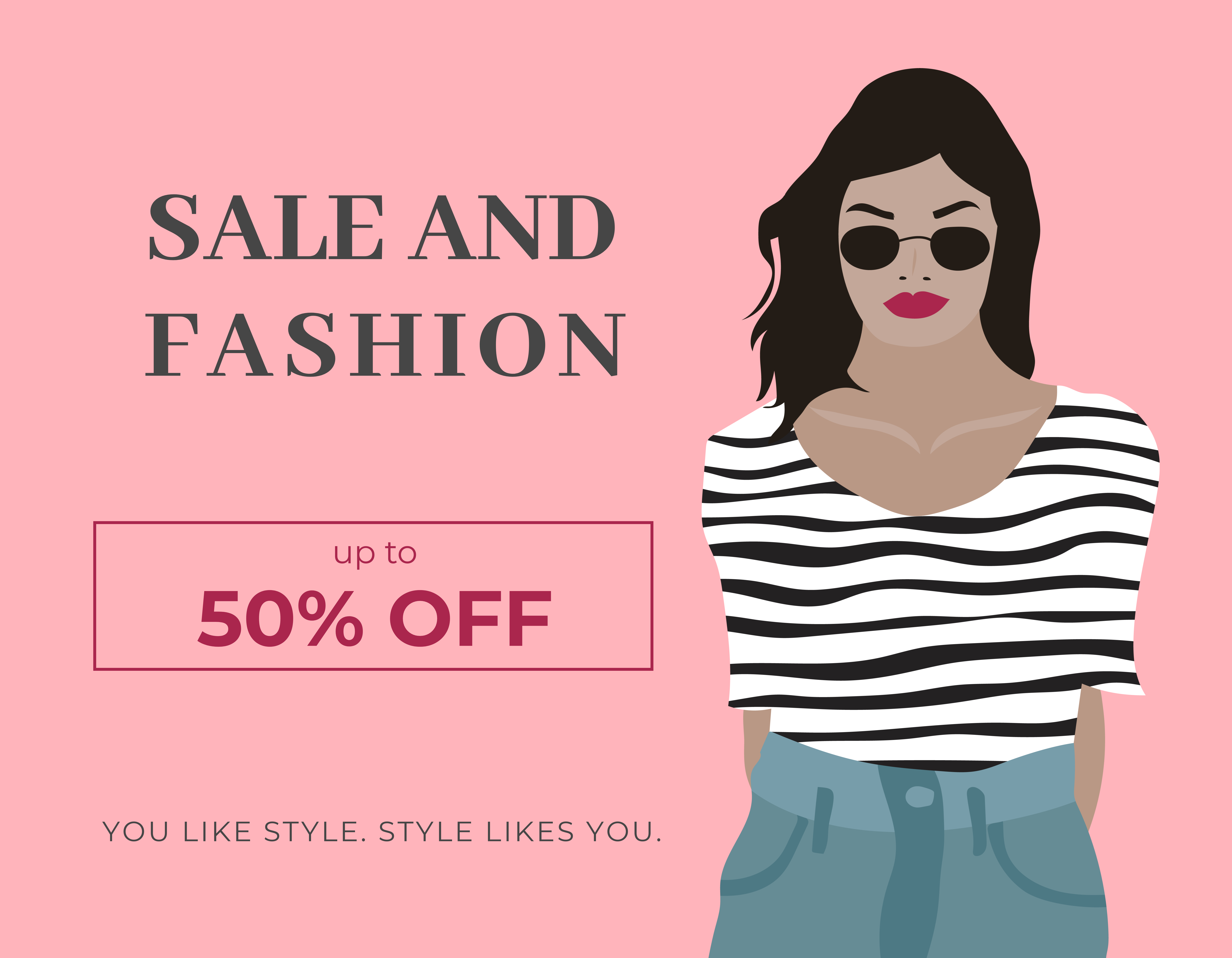 Chic Fashion Sale Poster with Beige and Black Accents