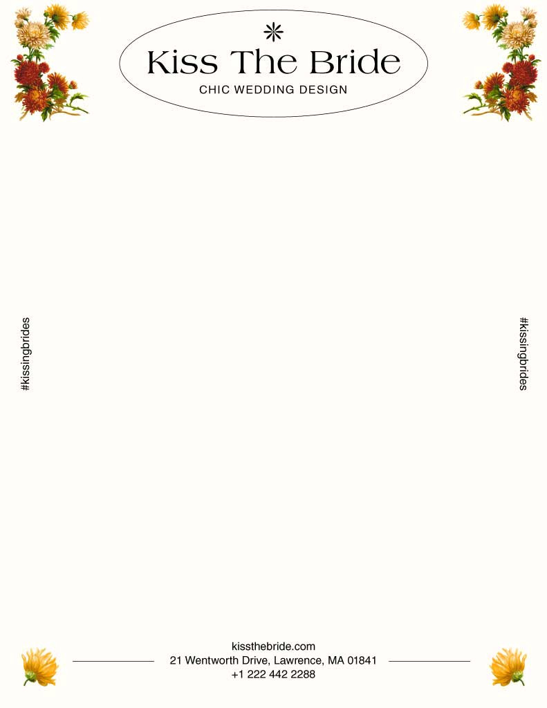 Template Elegant Floral Wedding Invitation Template Design