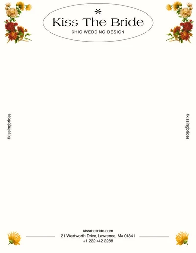 Template Elegant Floral Wedding Invitation Template Design