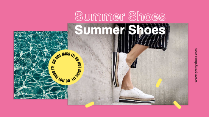 Chic Summer Shoes Sale Poster Design in Pink