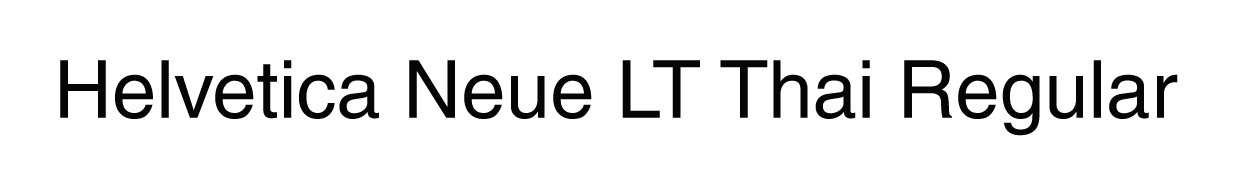 Helvetica Neue LT Thai Regular
