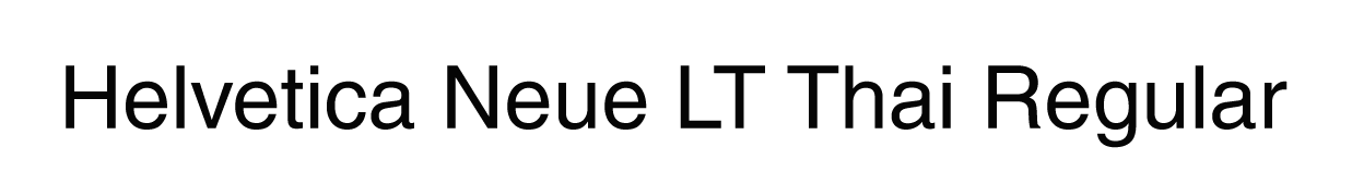 Helvetica Neue LT Thai Regular