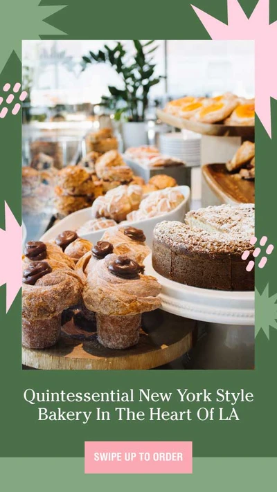 Template Scrumptious Bakery Treats Ad with Pink Accents