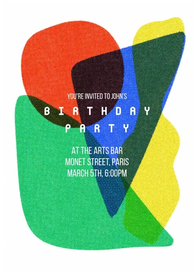 Template Colorful Celebration Invitation Post Template