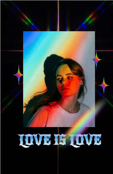 Chic Rainbow Love Equality Poster Design