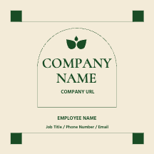 Elegant Green and Cream Business Card Template