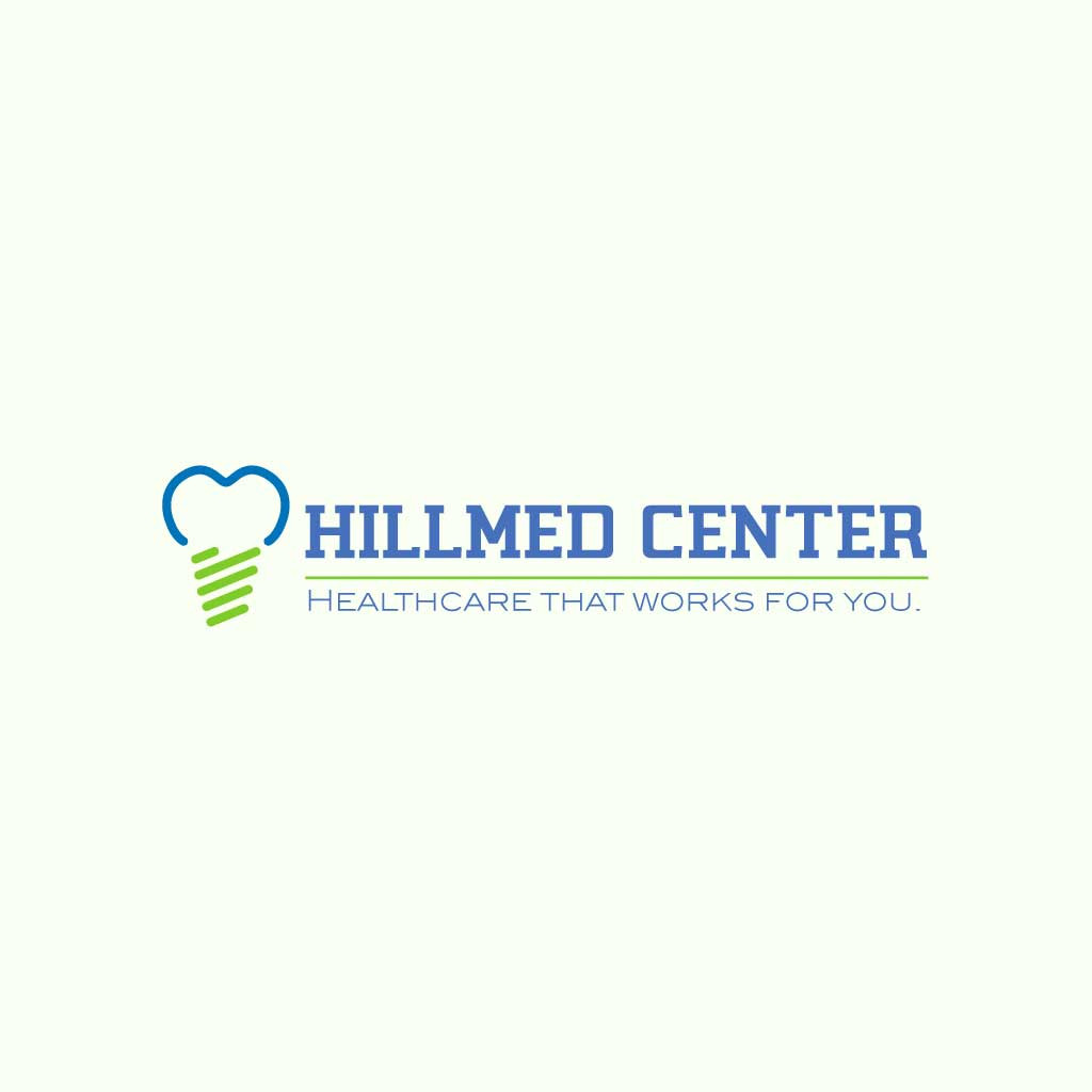Template Blue and Green Medical Center Logo Design