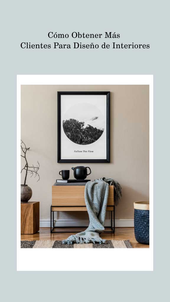 Stylish Interior Design Poster in Pastel Tones