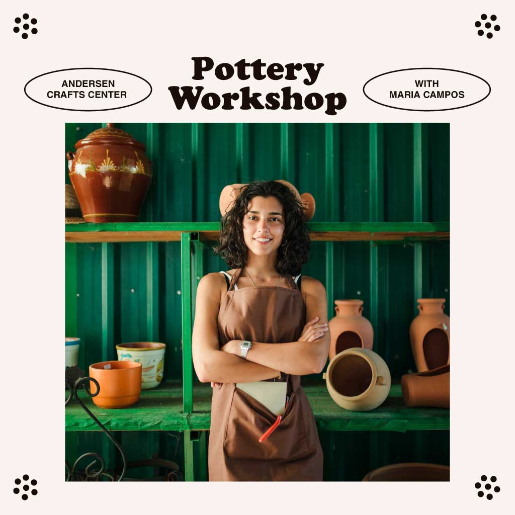 Template Creative Pottery Workshop Poster Design in Teal
