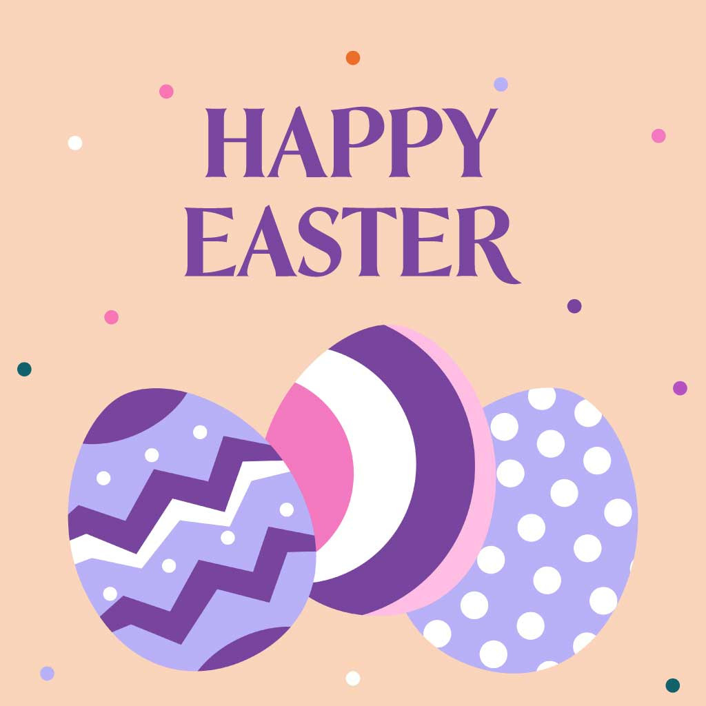 Template Elegant Easter Celebration Post Design in Pastel