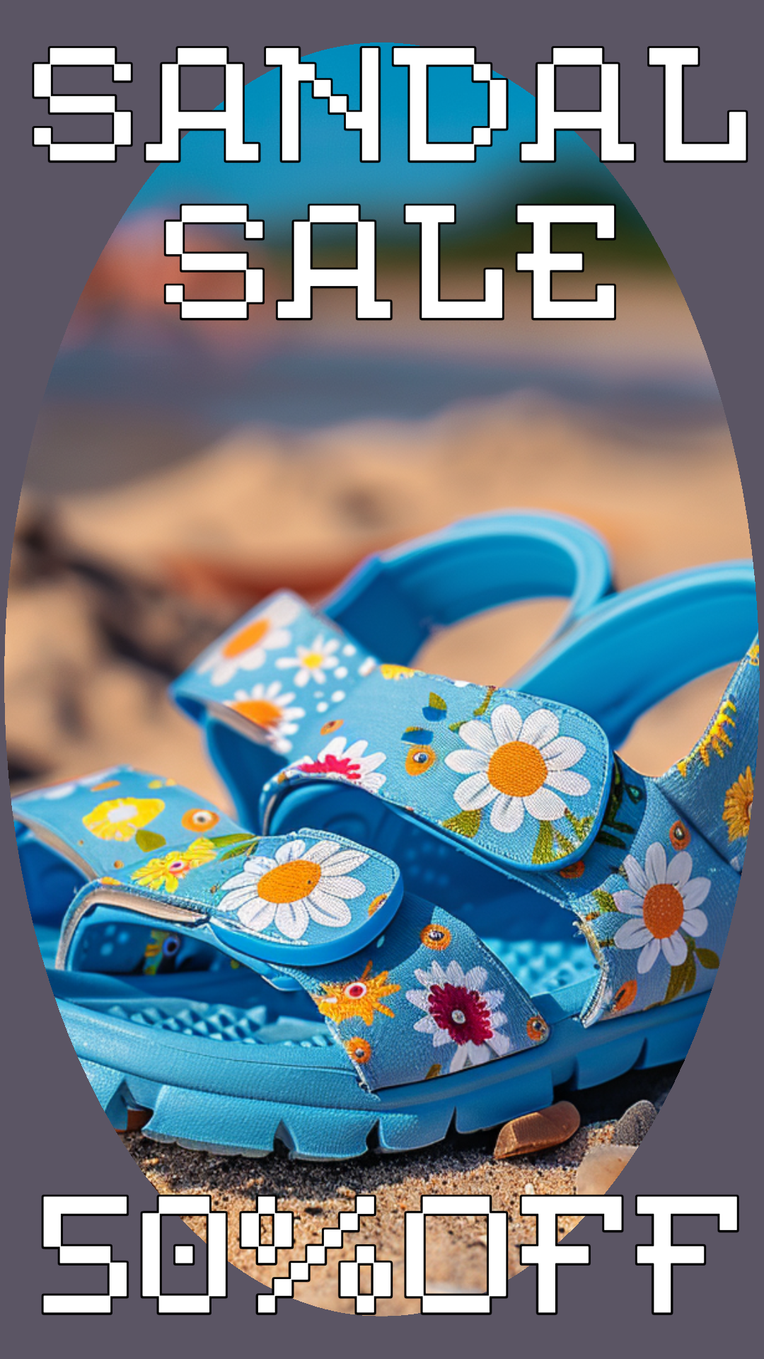 Template Vibrant Blue Sandal Sale Instagram Story