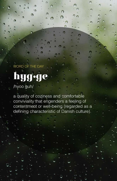 Template Cozy Raindrop Window Educational Poster Design