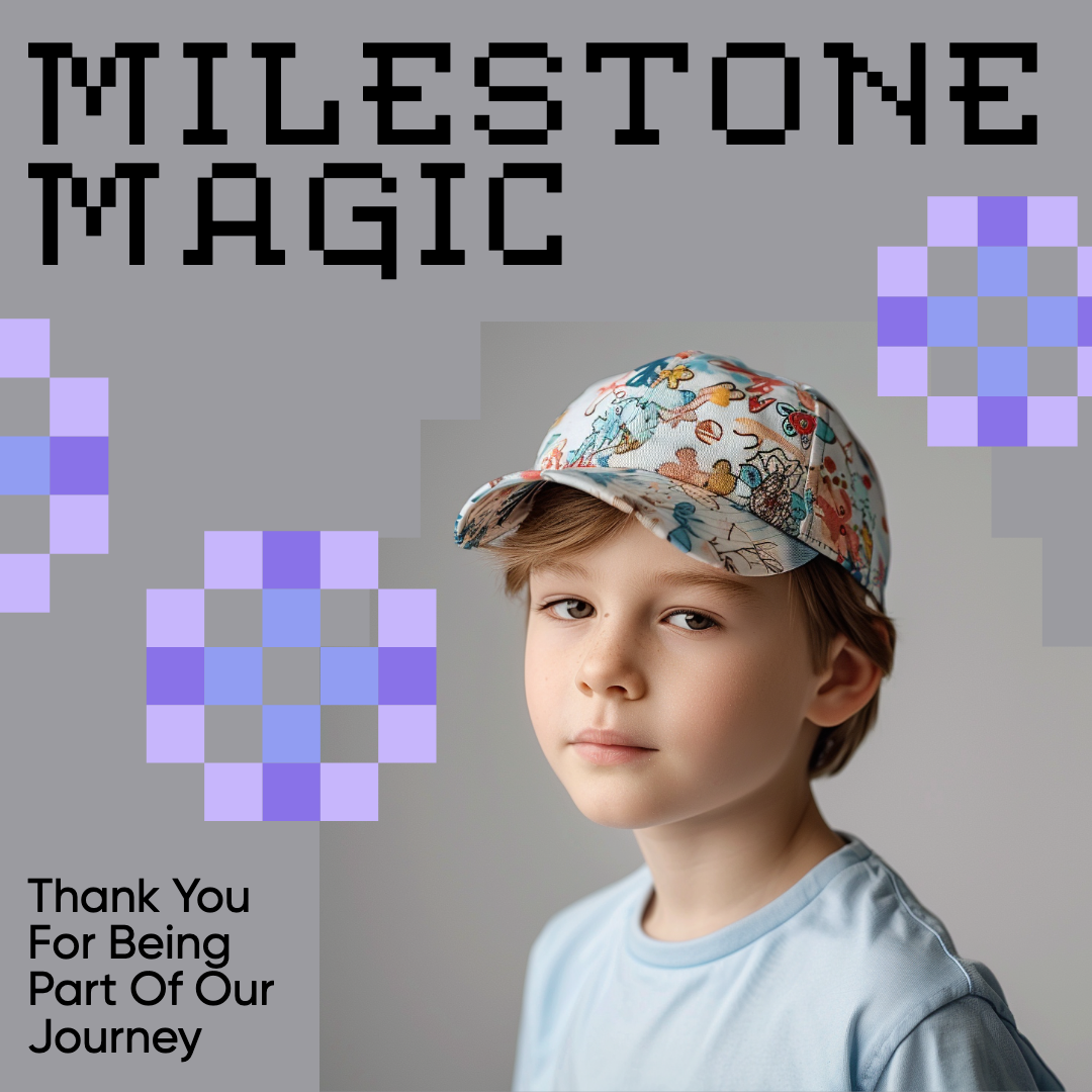 Milestone Magic Grayscale Instagram Square Post