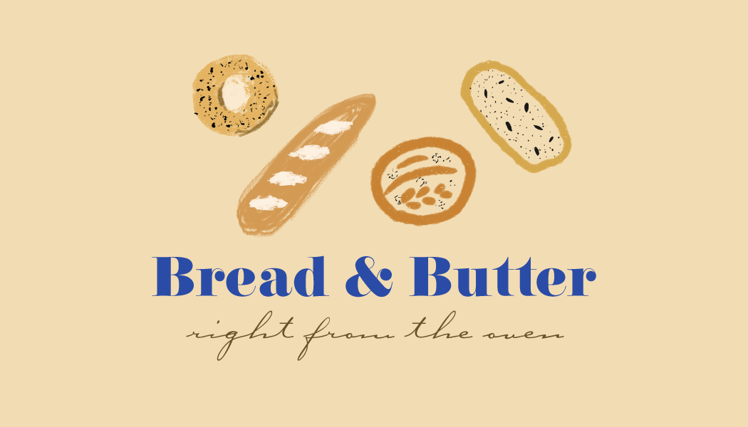 Artisan Bread and Butter Poster in Beige