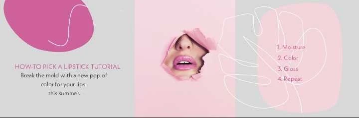 Template Chic Pink Lipstick Tutorial Poster Design