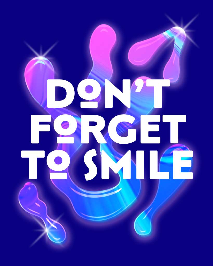 Template Vibrant Blue Motivational Quote Poster