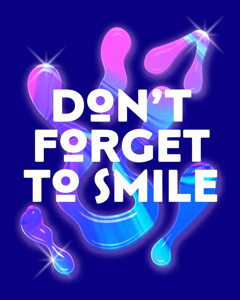 Template Vibrant Blue Motivational Quote Poster