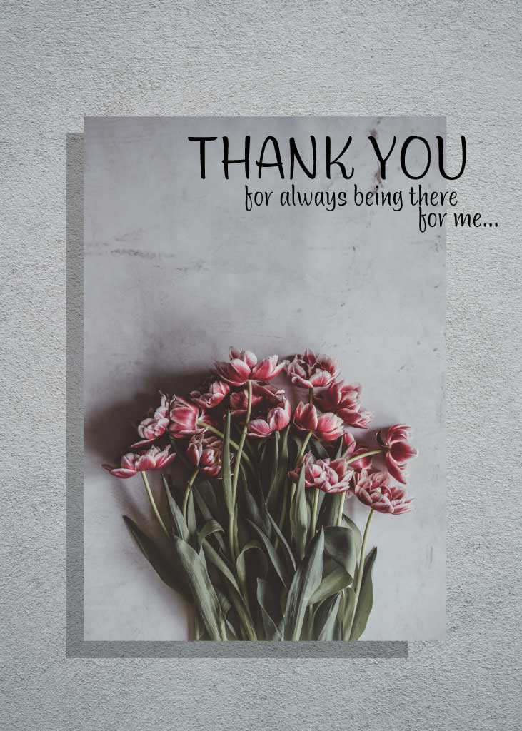 Template Elegant Gratitude Floral Thank You Post