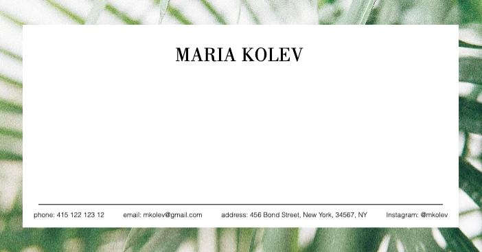 Template Elegant Green Business Card Template Design