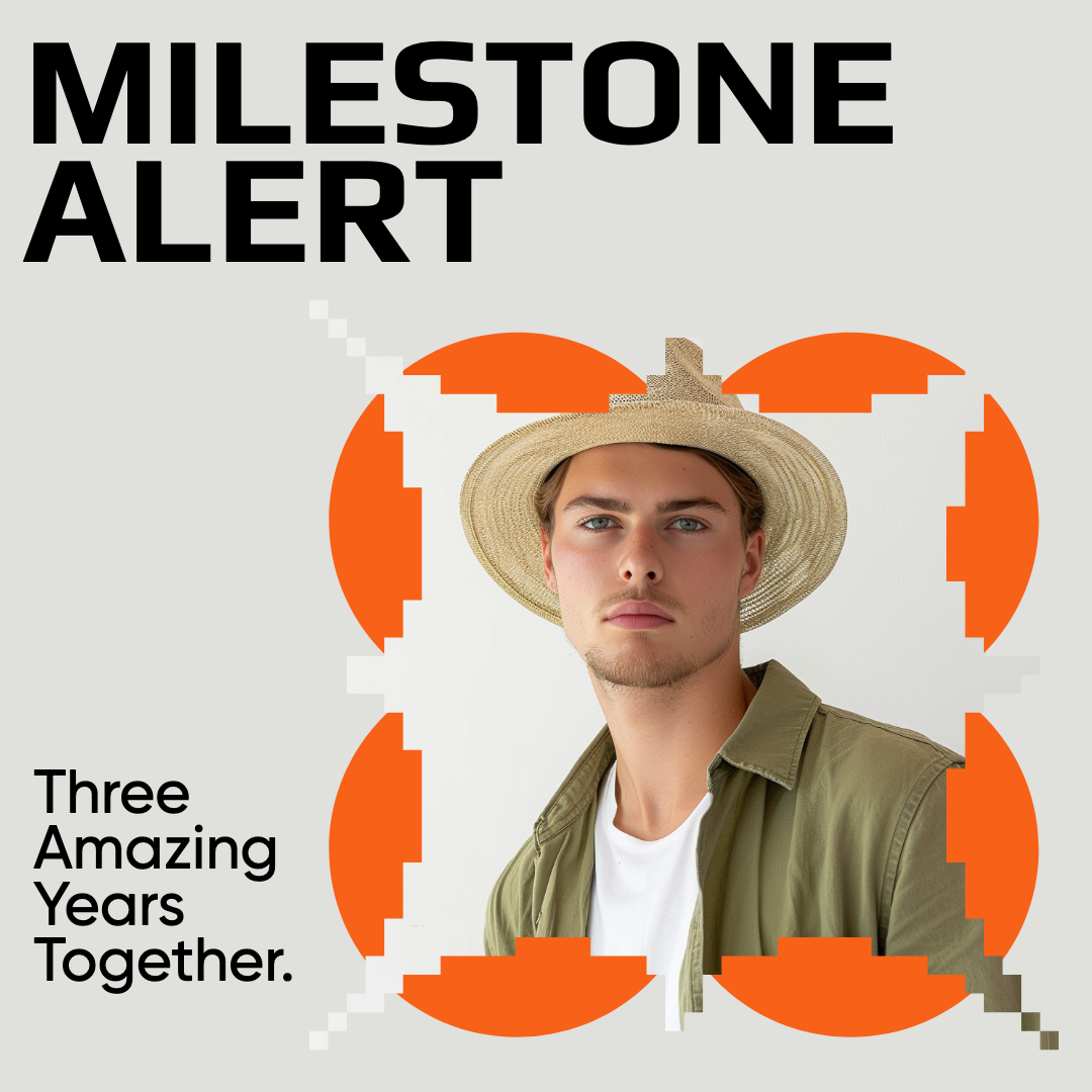 Celebrate Milestone Anniversary Instagram Post in Orange