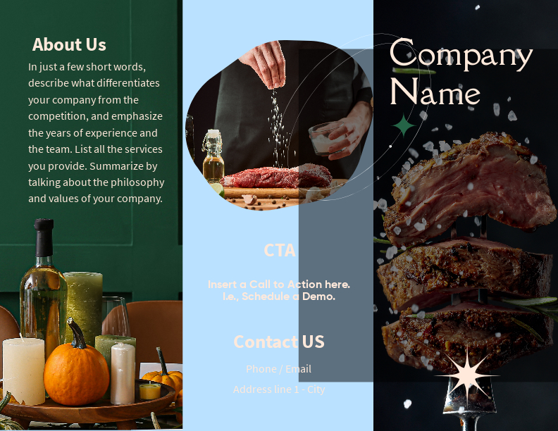 Elegant Restaurant Voucher Template in Olive Black