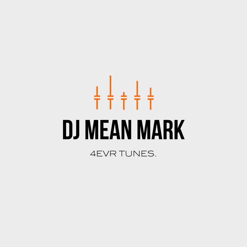Modern DJ Mean Mark Event Poster Design Orange