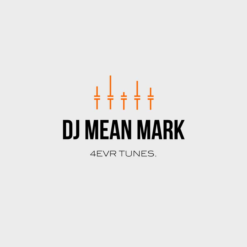 Template Modern DJ Mean Mark Event Poster Design Orange